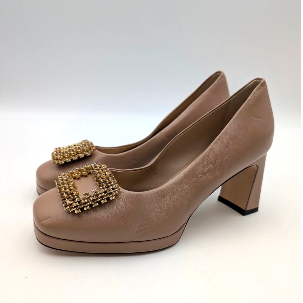 Beautiisoles by Robyn Shreiber Clementine Evening Platform Pumps Size US7.5 EU38